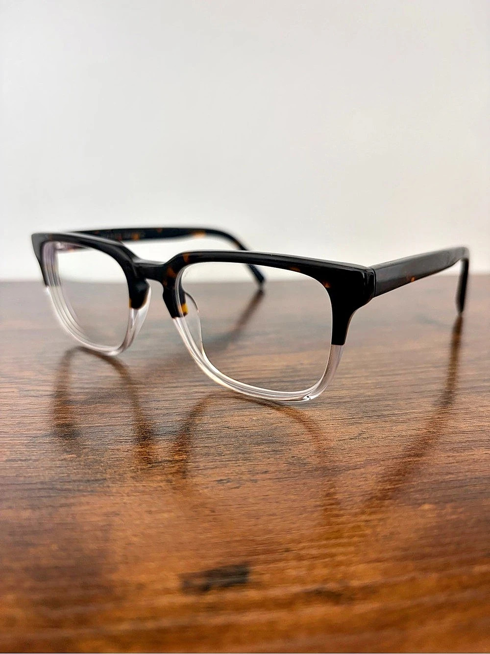 Warby Parker Burke 203 Eyeglasses Tennessee Whiskey Clear Fade 51-19-145